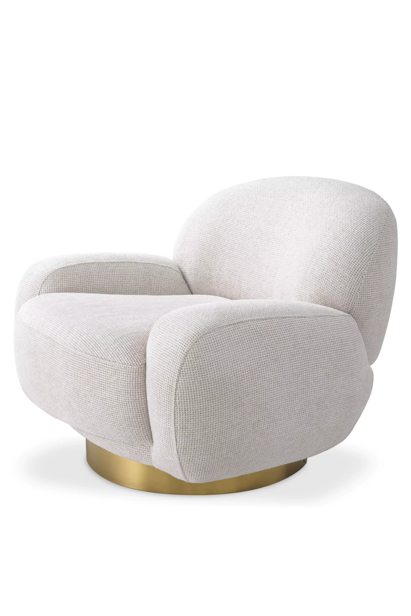 White Curved Swivel Chair | Eichholtz Udine | Eichholtzmiami.com