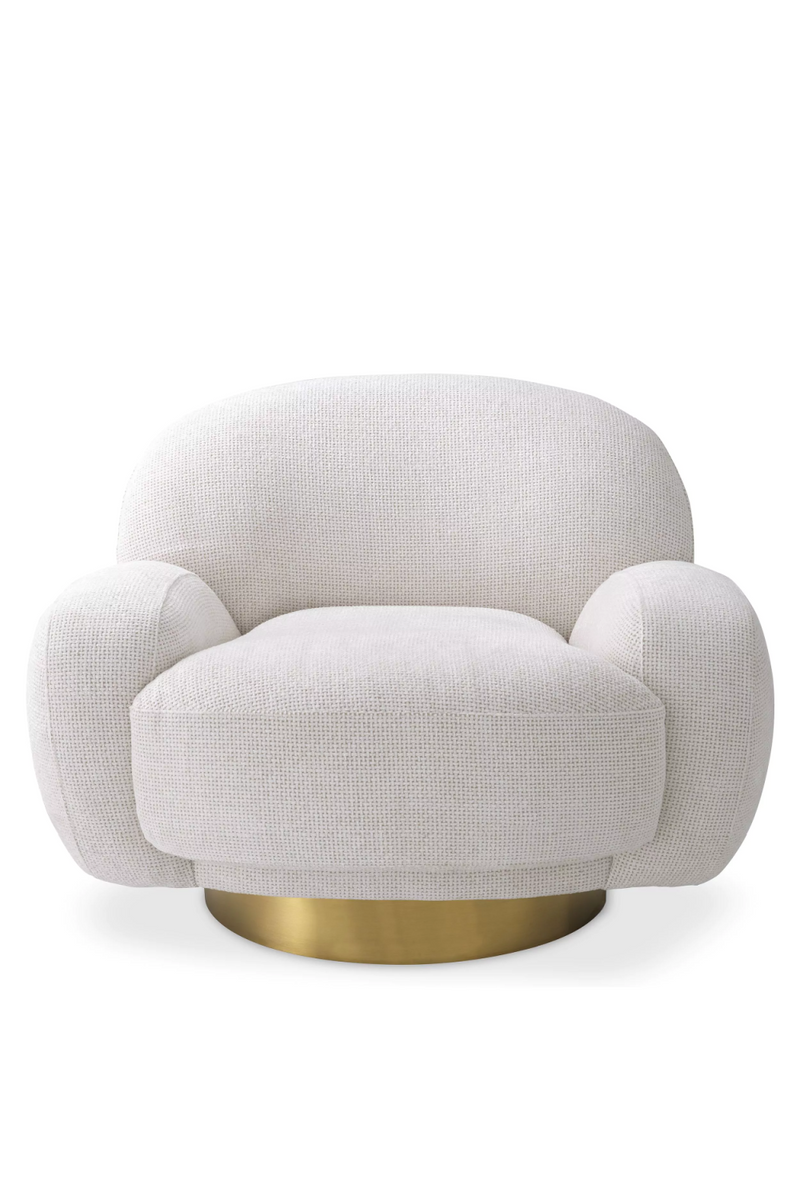 White Curved Swivel Chair | Eichholtz Udine | Eichholtzmiami.com