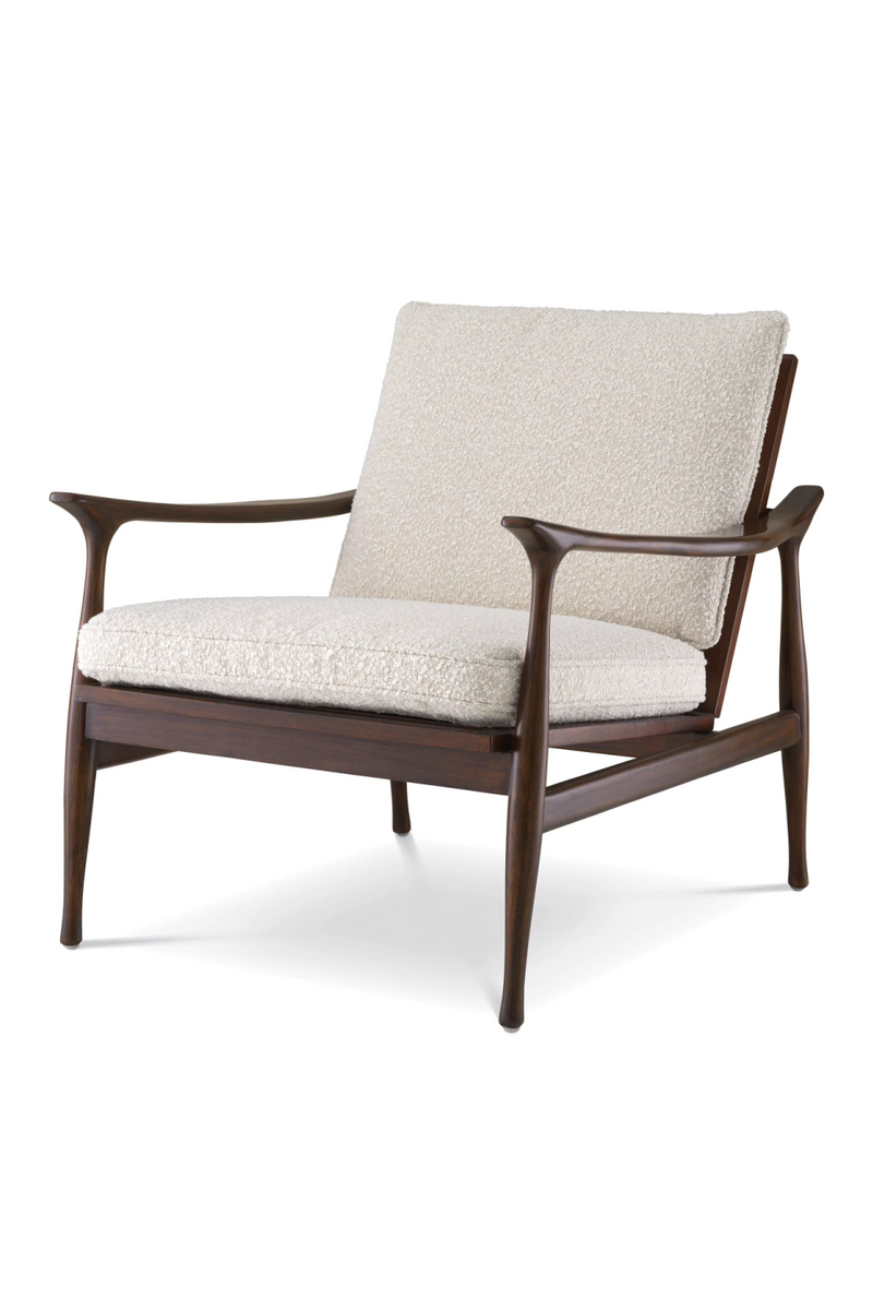 Wood Framed Bouclé Lounge Chair | Eichholtz Manzo | Eichholtzmiami.com