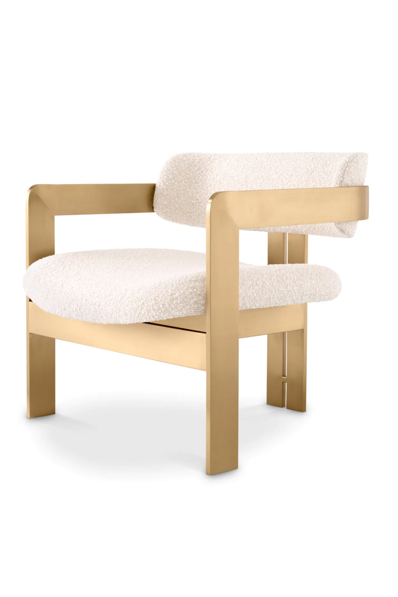 Cream Bouclé Modern Lounge Chair | Eichhotz Dona | Eichholtzmiami.com