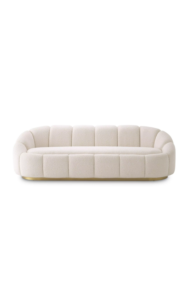 Cream Bouclé Curved Sofa | Eichholtz Inger | Eichholtzmiami.com