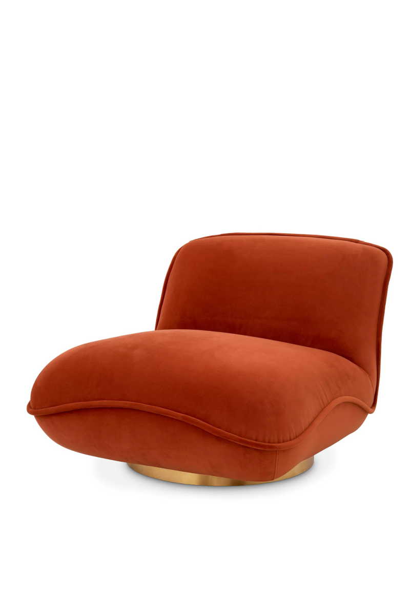 Orange Velvet Pillow Swivel Chair | Eichholtz Relax | Eichholtzmiami.com