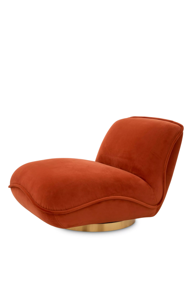 Orange Velvet Pillow Swivel Chair | Eichholtz Relax | Eichholtzmiami.com
