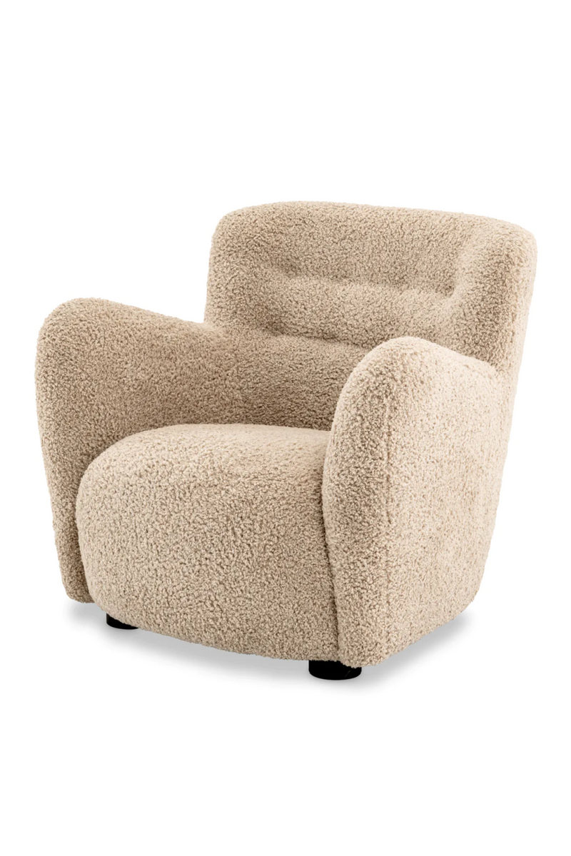 Beige Shearling Lounge Chair | Eichhotz Bixby | Eichholtzmiami.com