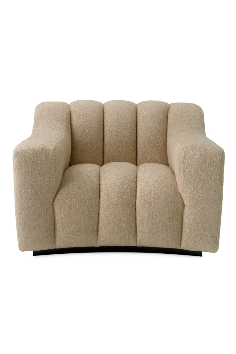Beige Channeled Lounge Chair | Eichholtz Kelly | Eichholtzmiami.com