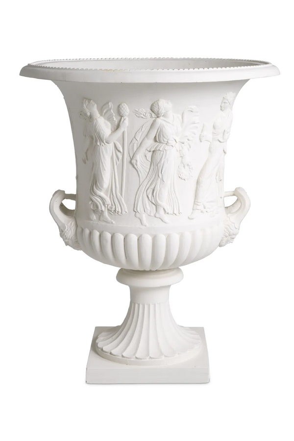 White Classical Relief Vase | Met x Eichholtz Calyx-krater | Eichholtzmiami.com