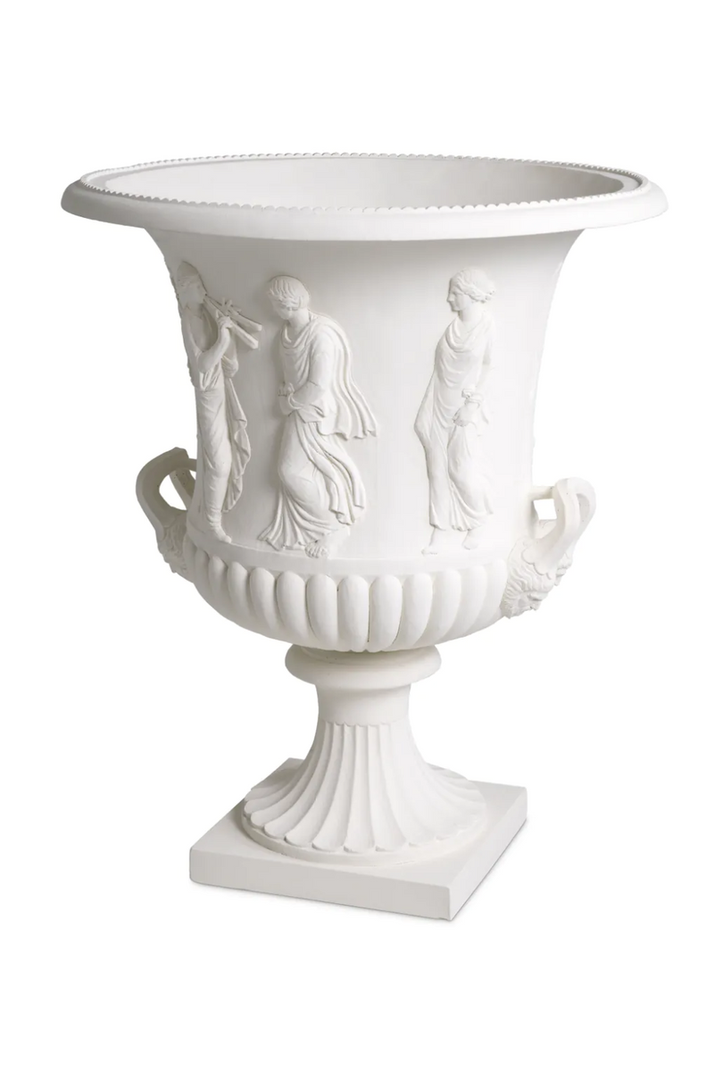 White Classical Relief Vase | Met x Eichholtz Calyx-krater | Eichholtzmiami.com