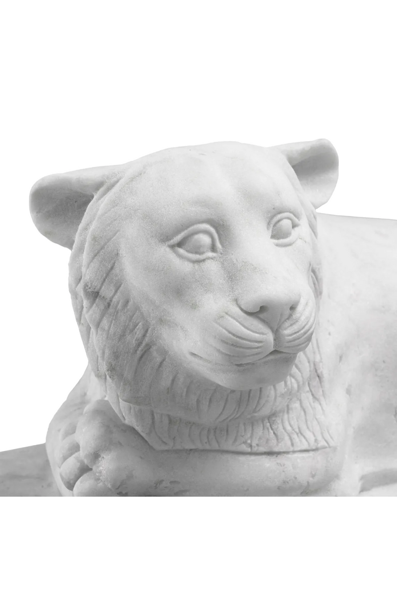 White Marble Sculpture | Met x Eichholtz Reclining Lion | Eichholtzmiami.com