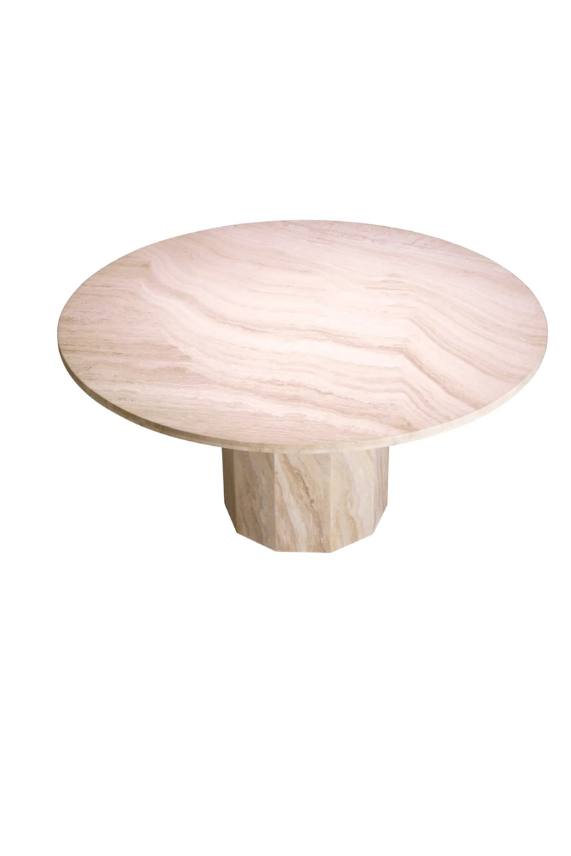 Round Travertine Dining Table | Met x Eichholtz Florence | Eichholtzmiami.com