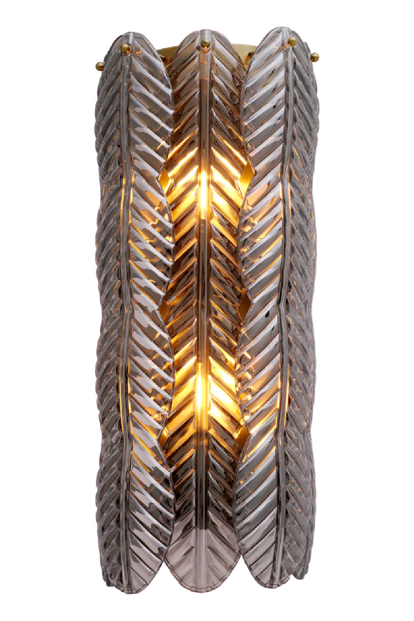 Smoke Glass Palm Wall Lamp | Met x Eichholtz  Sahure | Eichholtzmiami.com