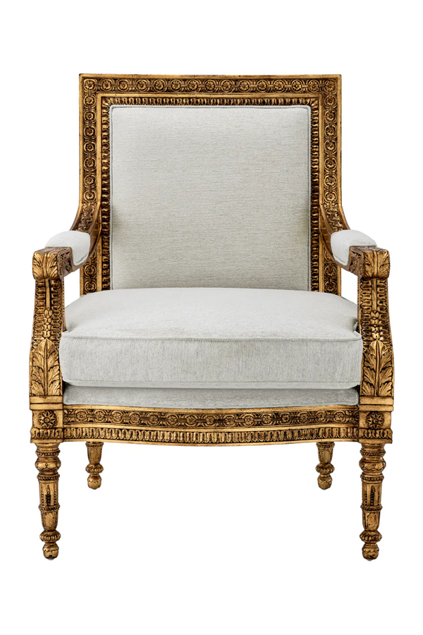 Carved Antique Gold Armchair | Met x Eichholtz Louis | Eichholtzmiami.com