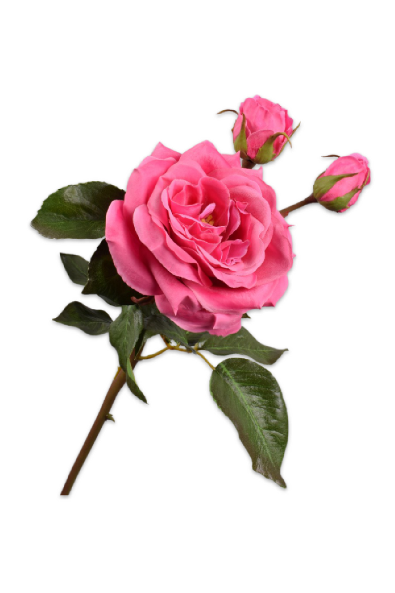 Dark Pink Rose (Set of 12) | Silk-ka Rose Branch | Eichholtzmiami.com